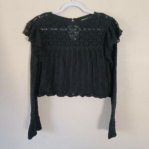 Zara black knit top